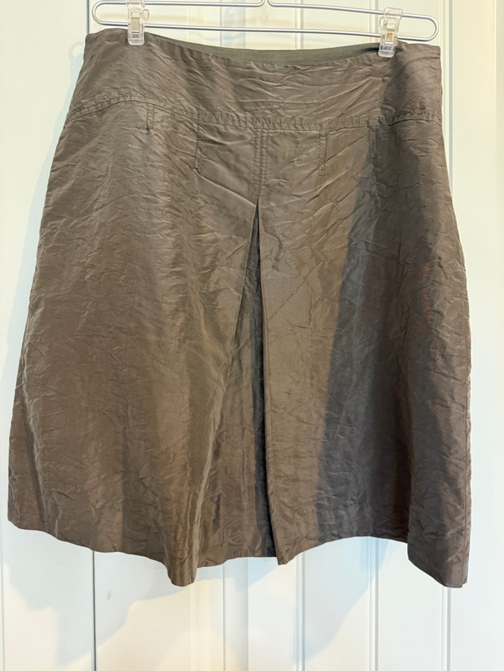 J.Crew Charcoal Gray Silk Skirt